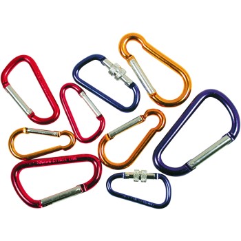 Tool Choice Assorted Size and Color Carabiner Set ~ 9 Pieces