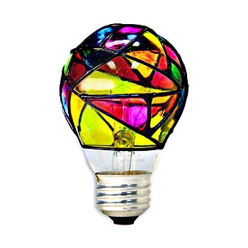 Stained Glass Bulb, 25 watt