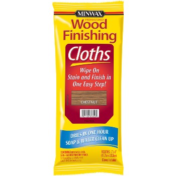 Chestnut Stain Finishing Cloths ~ 8 Cloths per Pack