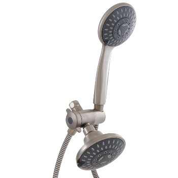 Shower Kit ~ Dual Head, 5 Function - Brushed Nickel