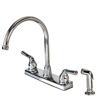 Kitchen Faucet w/Sprayer, 2-Handle,  Non-Metallic