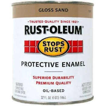 Stops Rust Protective Enamel, Gloss Sand ~  Quart