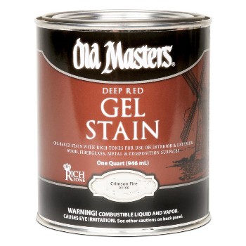 Old Masters Gel Stain, Crimson Fire ~ Quart