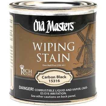 Wiping Wood Stain. Carbon Black ~ 1/2 Pint
