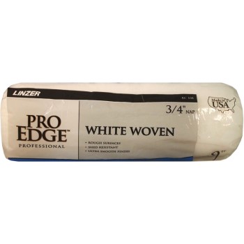 Pro Edge Roller Cover, White Woven ~ 9" x 3/4" Nap