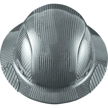 Dax Carbon Fiber Full Brim Hard Hat, Gloss Black