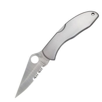 Delica 4, Stainless Steel Handle, Drop-Point ComboEdge