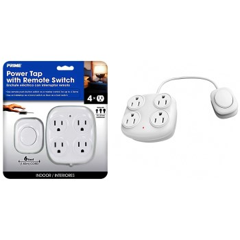 4 Outlet Power Tap w/Remote Switch