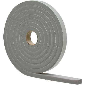 High Density Foam Tape, Gray ~ 1/4" x 1/2" x 17 ft