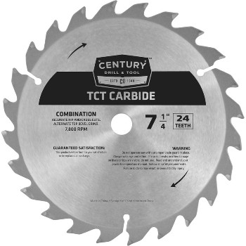 Carbide Tip Circular 24t Saw Blades ~ 7 1/4" 