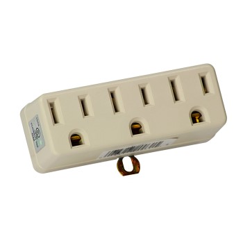 Outlet Adapter,  3 Outlets ~ Grounded