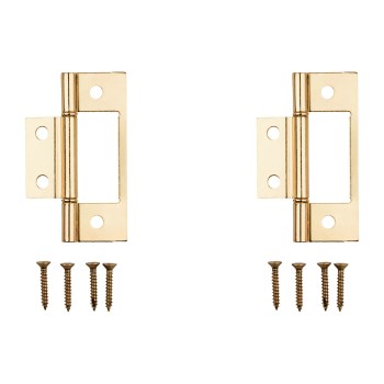 Non-Removable Pin Surface Mount #530 Hinge,  Matte Brass Finish ~ 3" 