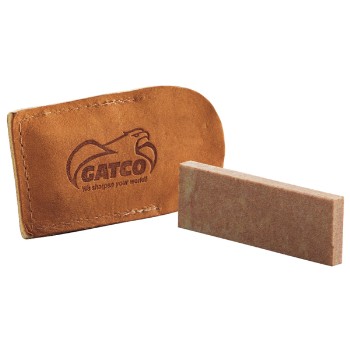 Natural Soft Arkansas Pocket Stone w/Leather Case, 3.00 in.