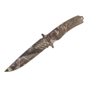 Camouflage Handle & Blade, Plain, w/Sheath