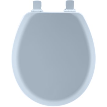 Toilet Seat, Round Molded Wood ~ Sky Blue