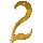 Solid Brass/Pb #2 House Number,Visual Pack 1901 4 inches