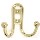 Double Prong Hook - Brass Plated Finish
