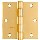 Satin Brass Door Hinge, Visual Pack 512 3 - 1/2 inches