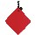 Bungee Safety Load Flag,  Red ~ 18" x 18"