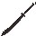 Chinese Sword Machete, All Black w/Sheath