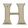 House Letter H,  Simulated Wood-Grain Letter ~ 7"
