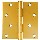Satin Brass Door Hinge, Visual Pack 512 4 x 4 inches