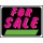 For Sale Sign, Fluorescent Plastic ~  9" x 12" 
