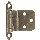 Inset Cabinet Hinge, Antique Brass 3/8 inch