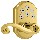 Touchpad Electronic Tuscan Lever, SmartCode ~ Polished Brass