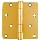 Satin Brass Door Hinge, Visual Pack 512 rc 4 x 4 inches