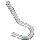 Zinc Screw Hook ~ 1/4 x 4-1/4 inches