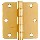 Satin Brass Door Hinge, Visual Pack 512 rc 3 - 1/2 inches 