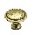 Knob - Light Brass Finish -  1 3/8 inch 