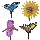 LED Flower & Butterfly Stake Lights, 30"
