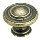 Knob - Weathered Brass Finish - 1 3/8 inch