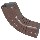 Square Corrugated "B" Side Gutter Elbow,  Brown ~ Fits 3" x 4" Downspouts