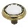 Knob - Burnished Brass Finish with Ceramic Inset - 1.25 inch