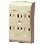 Non-Grounded 6 Outlet Adapter ~ Ivory