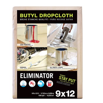 Eliminator Butyl Dropcloth ~  9 Ft x 12 Ft