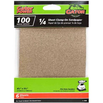 100 Grit 1/4 Sandpaper ~ 6 Pack