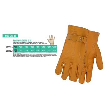 Leather Gloves - Unlined - Medium