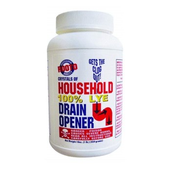 Household Drain Cleaner w/Lye  ~ 1 Lb Container
