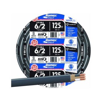 Non-Metallic 6/2 Sheathed Cable w/Ground ~ 125 Ft 