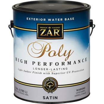 ZAR Exterior Water-Based Polyurethane, Satin/Gallon
