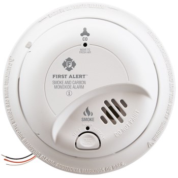 First Alert Smoke & Carbon Monoxide Alarm, Wired w/Battery Back Up