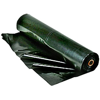 Black Poly Polyethylene Sheeting, 16' x 100 Ft x 6 Mil