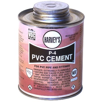PVC Cement, P-4 Regular Body Clear ~ 4 oz
