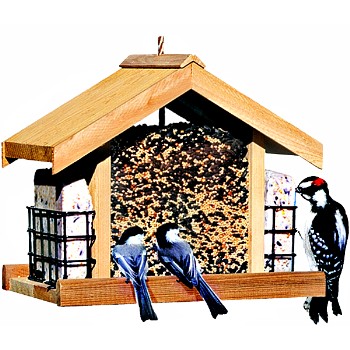 Bird Feeder - Deluxe Cedar Chalet 