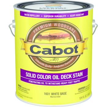 Solid Color Oil Decking Stain, White Base ~ Gallon