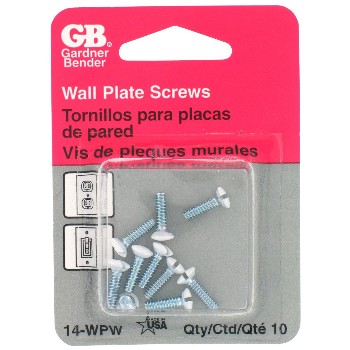 Wall Plate Screws, White 